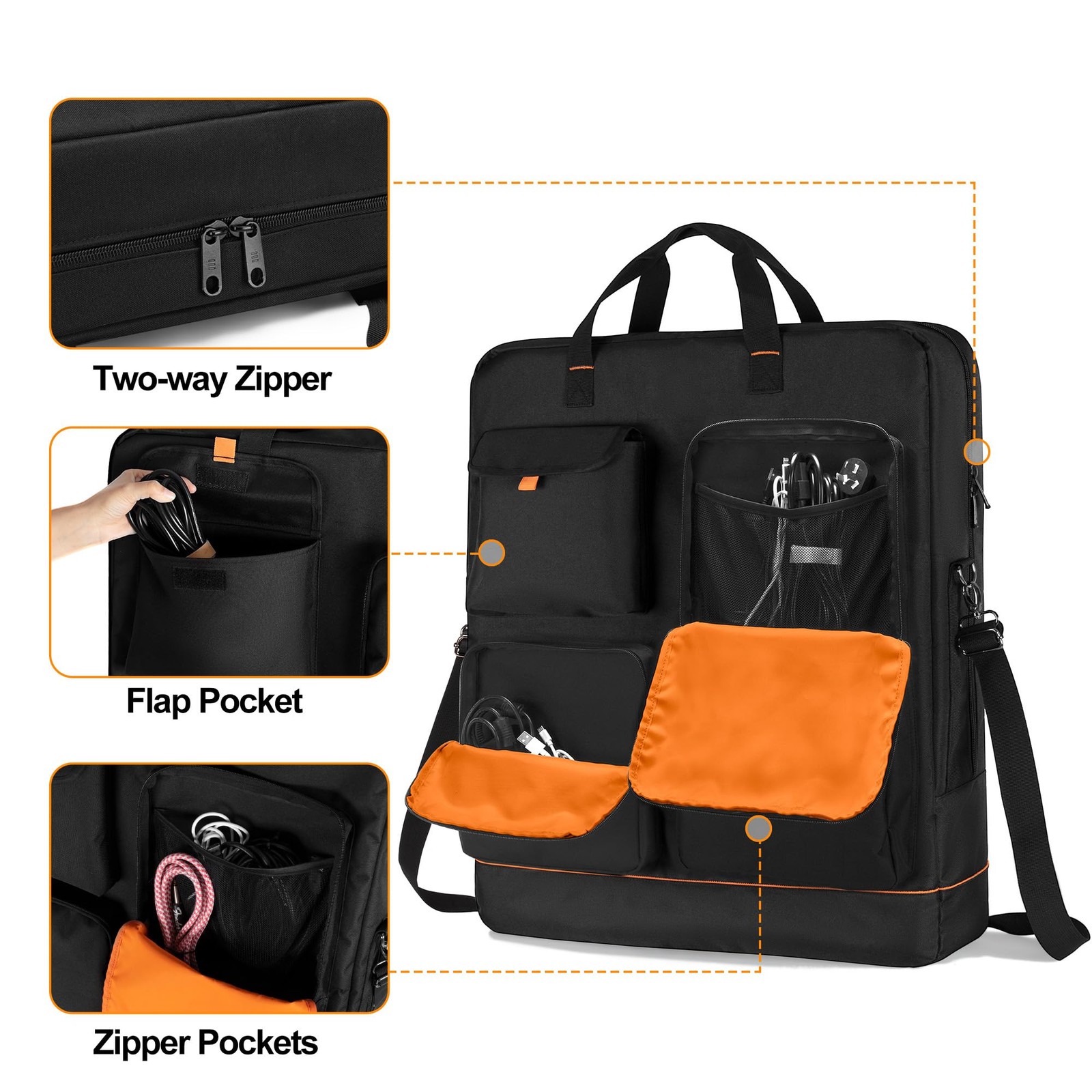 HODRANT Solar Panel Storage Bag, 60W-200W, Padded Travel Case