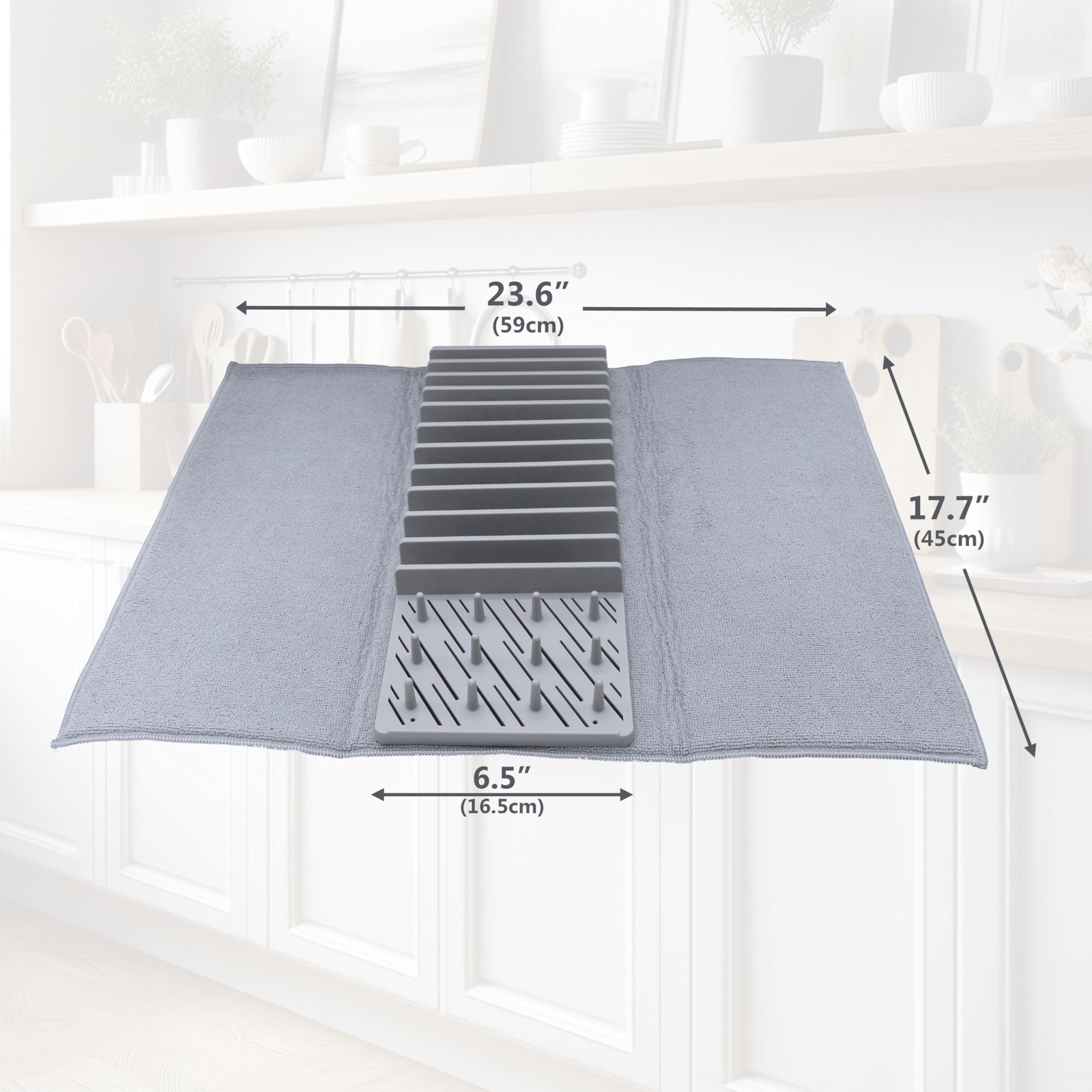 ABAZANA Dish Drying Rack and Mat Set
