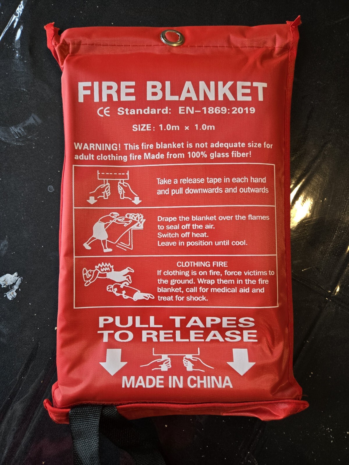 FIRE BLANKET Fiberglass Hero Emergency Home Retardant Prepared 39''x39'' 2 PACK