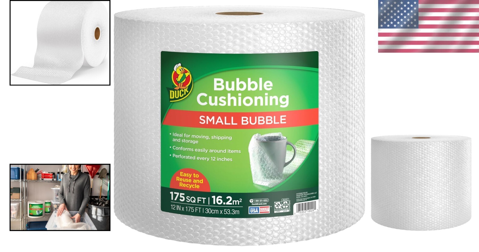 Durable Small Bubbles Packing Wrap - Premium 175 FT for Safe Shipping & Moving