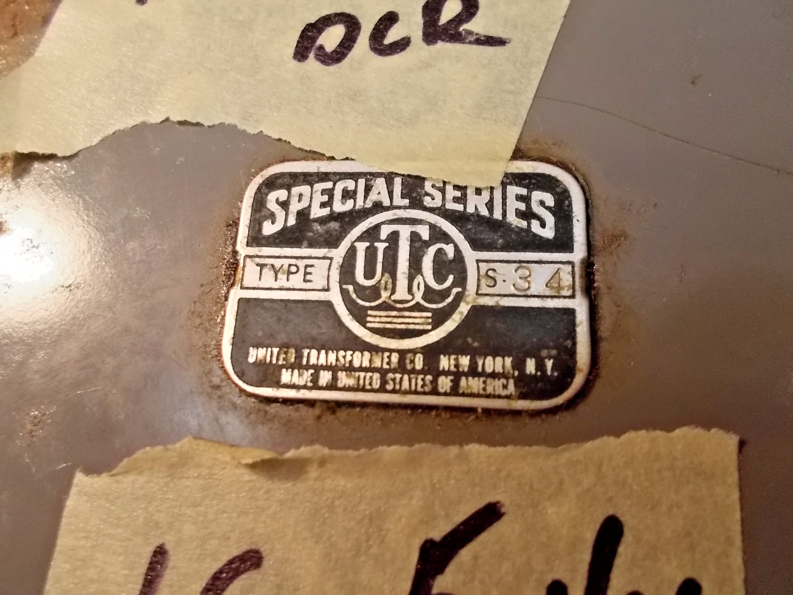 UTC Special Series Swinging Choke Type S-34  4000 Volt Rated