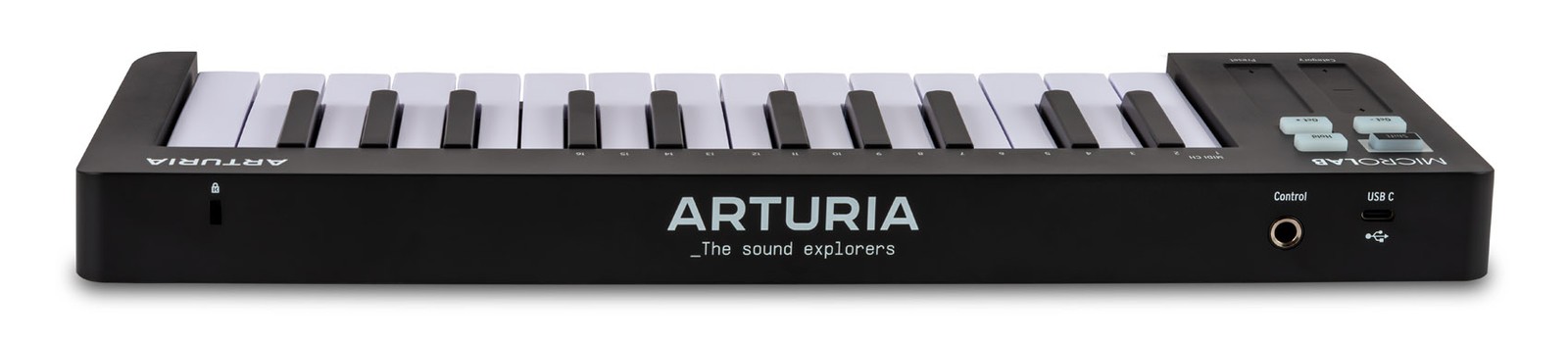 Arturia MICROLAB MK3 Black 25-Key MIDI USB Keyboard Controller+Carry Case