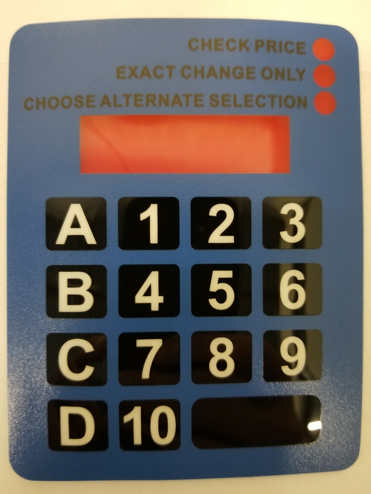Seaga combo vending machine keypad