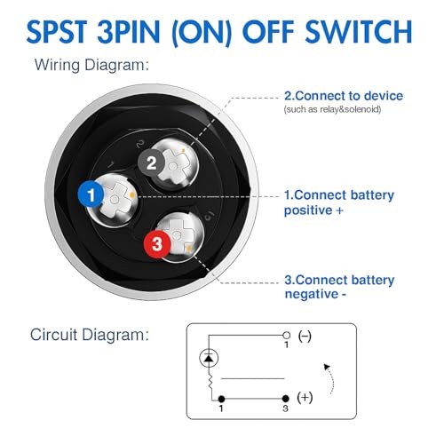 Gebildet Universal 12V-24V/50A SPST Momentary Red-engine Start Stop Button
