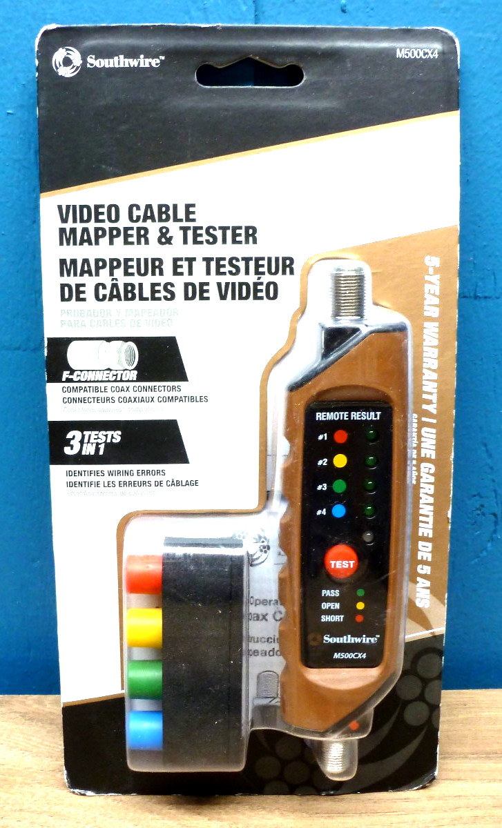Southwire Video Cable Mapper & Tester 3 Tests In 1 M500CX4  Brand New in Package