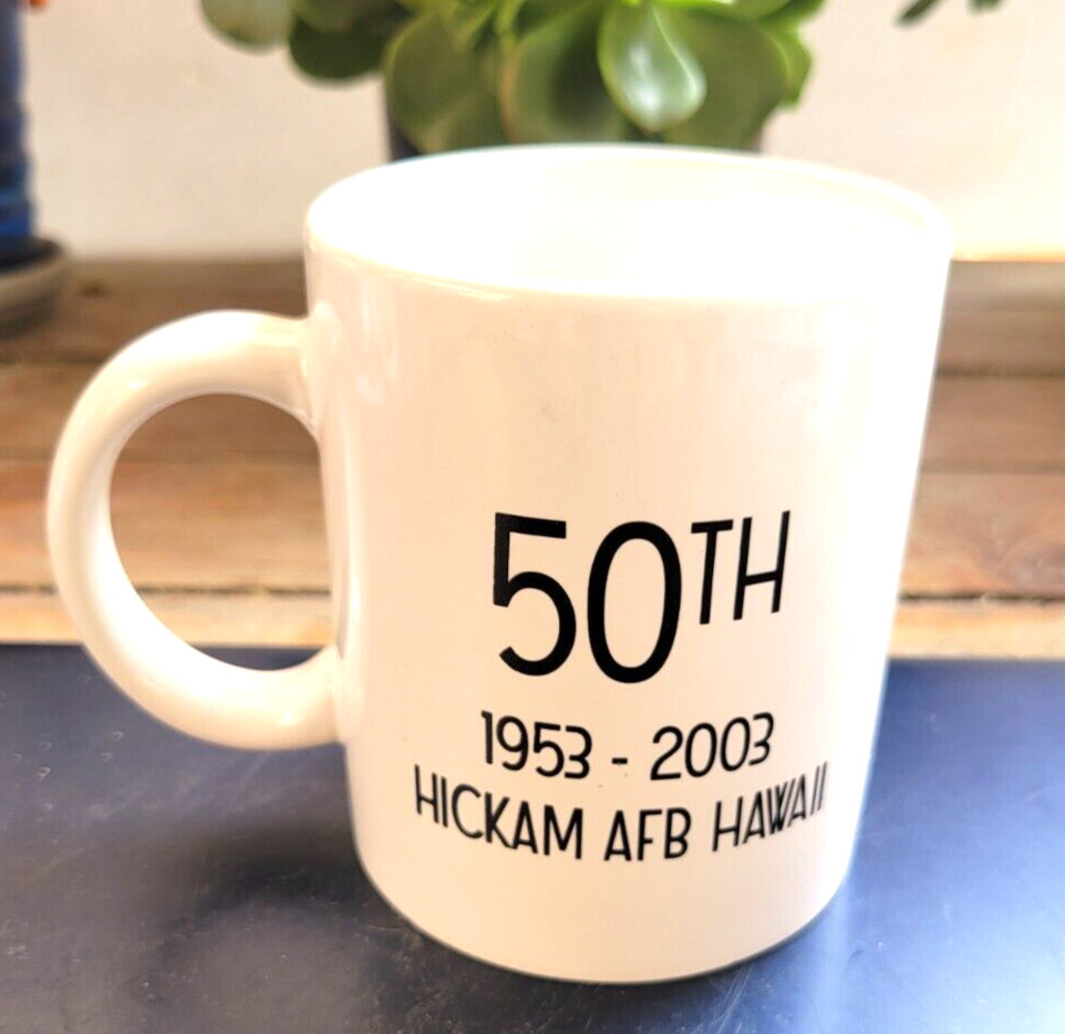 2003 HICKAM AFB HAWAII THUNDERBIRDS CERAMIC COFFEE MUG 50TH 1953-2003