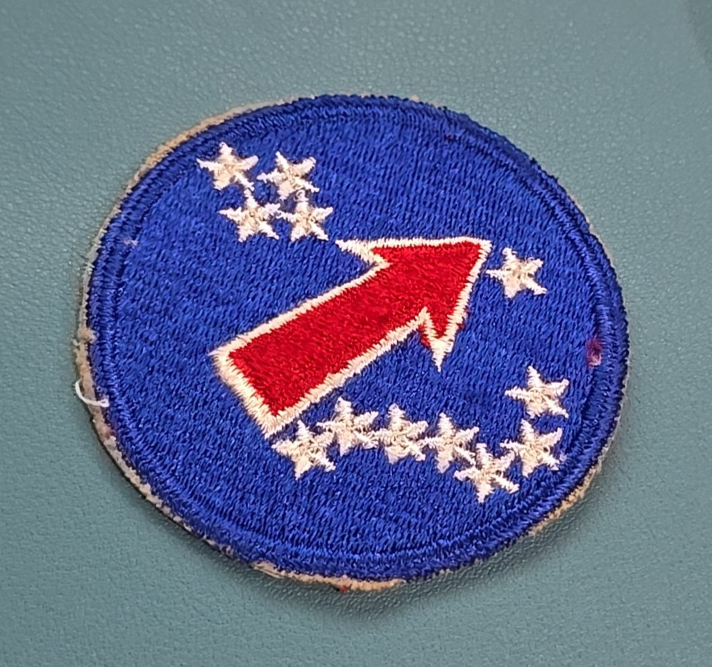 WWll-NO GLOW-US Army Pacific Command Patch-Cut Edge-Snow Back*