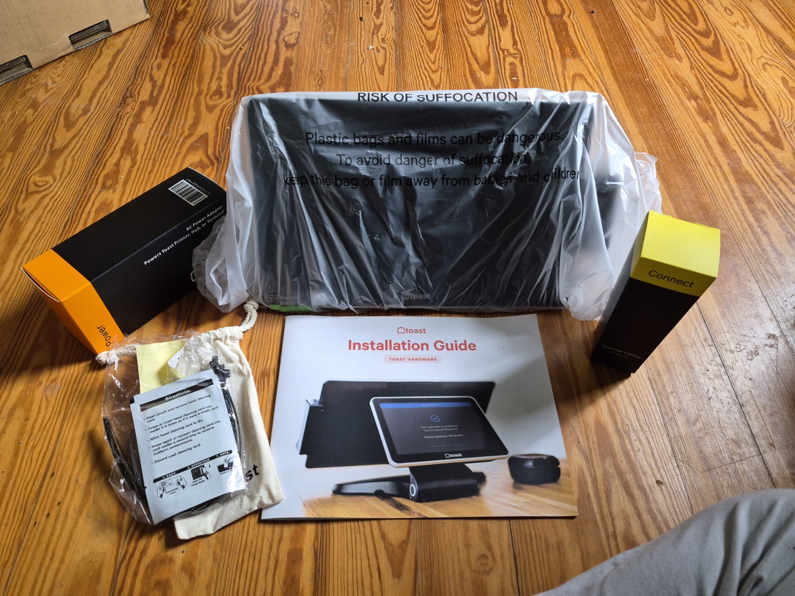 Toast POS Terminal Hardware Kit w/ Installation Guide, Touchscreen & Accessories