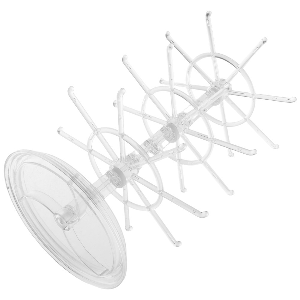 Rotating Necklace Tree Stand - 3 Tier Bracelet Holder Jewelry Stand with Hooks