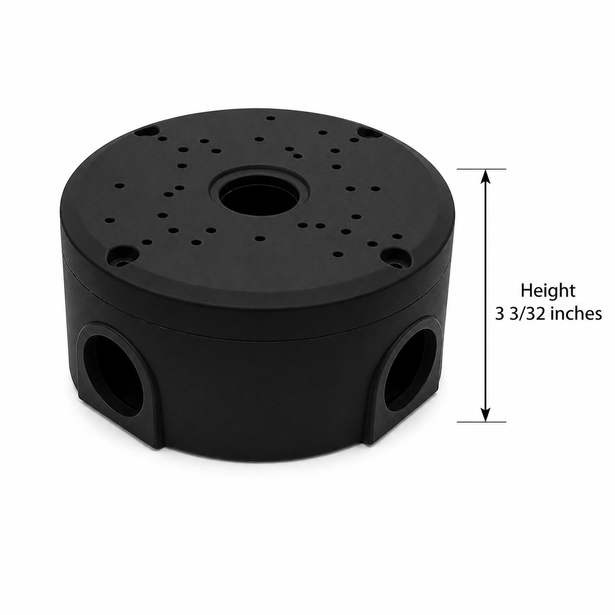 Universal CCTV Plastic Junction Box Mounting Base for Security Camera, Black
