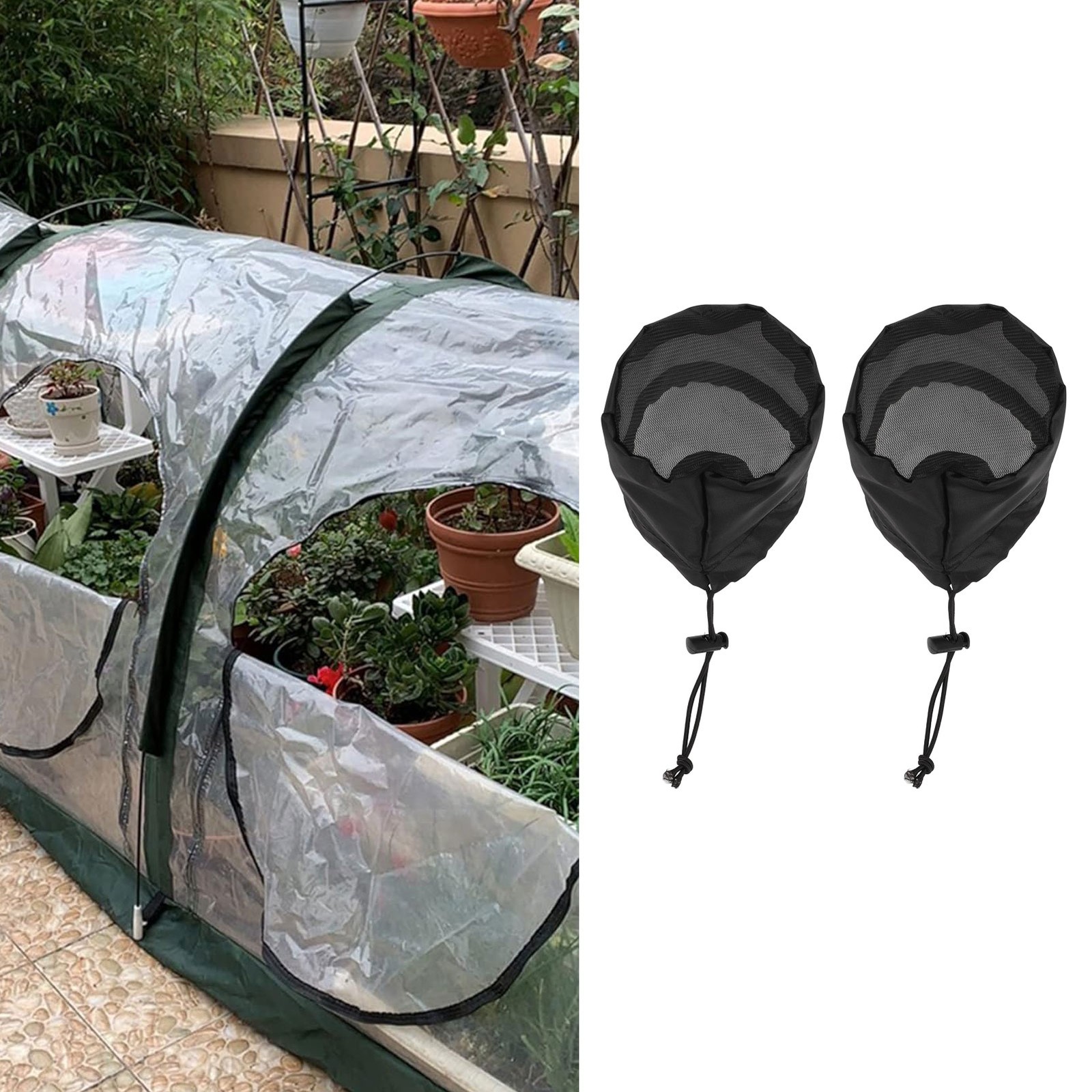 4 Inch 2PCS Duct Filter Vent Cover Waterproof Drawstring Design Plant Grow