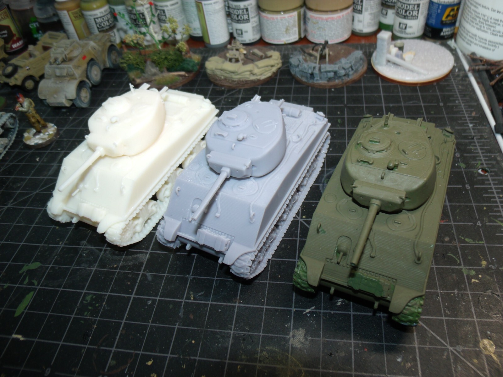 1/56 scale 28mm Resin 3D Print M4A3E2 "Jumbo" US Up-armored Sherman Tank 75mm