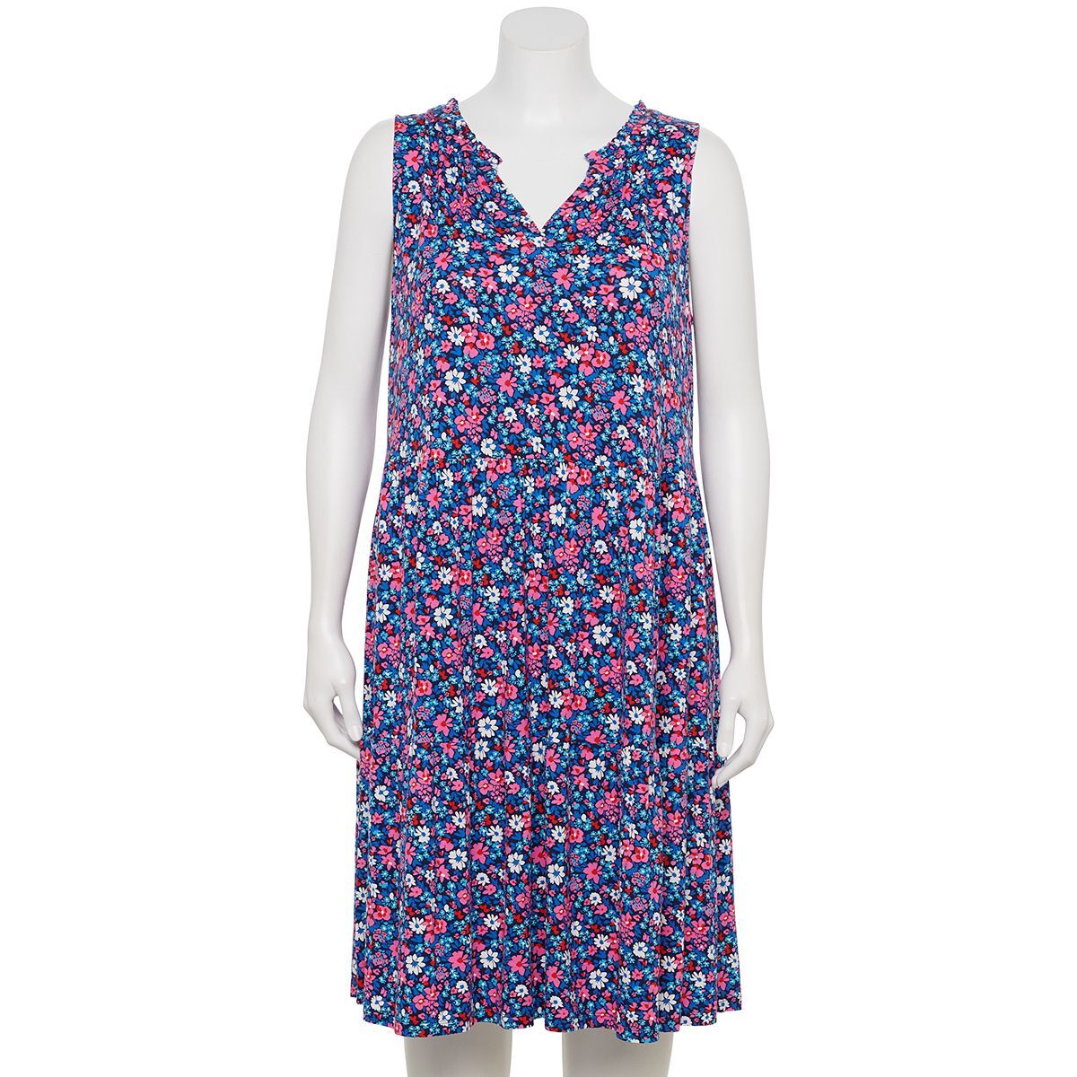 Croft & Barrow Women's Plus Size Splitneck Tiered Dress (New W/Tag)(Ret. $48.00)