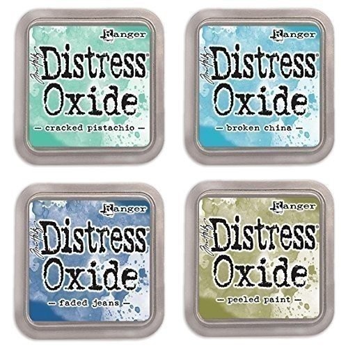 Ranger Tim Holtz Distress Oxide Ink Pads Bundle of 4 Colors - Cracked...