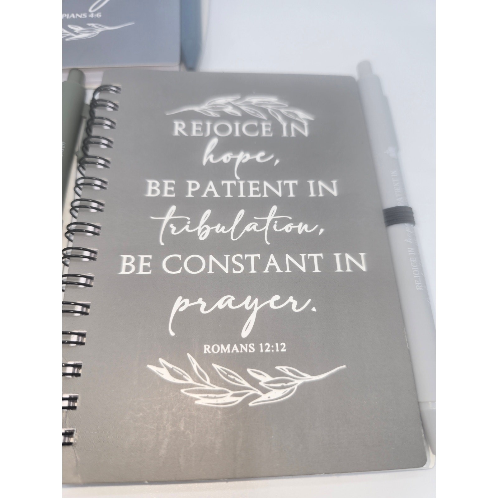 5-Pack of Inspirational Religious Notebooks & Matching Pen w/Scriptures
