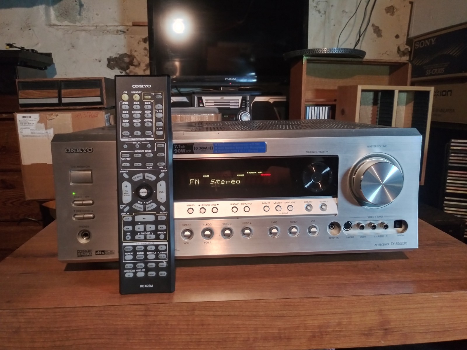 Tested & Working Onkyo TX-SR603X 90w Receiver 7.1 Surround Sound Manual & REMOTE