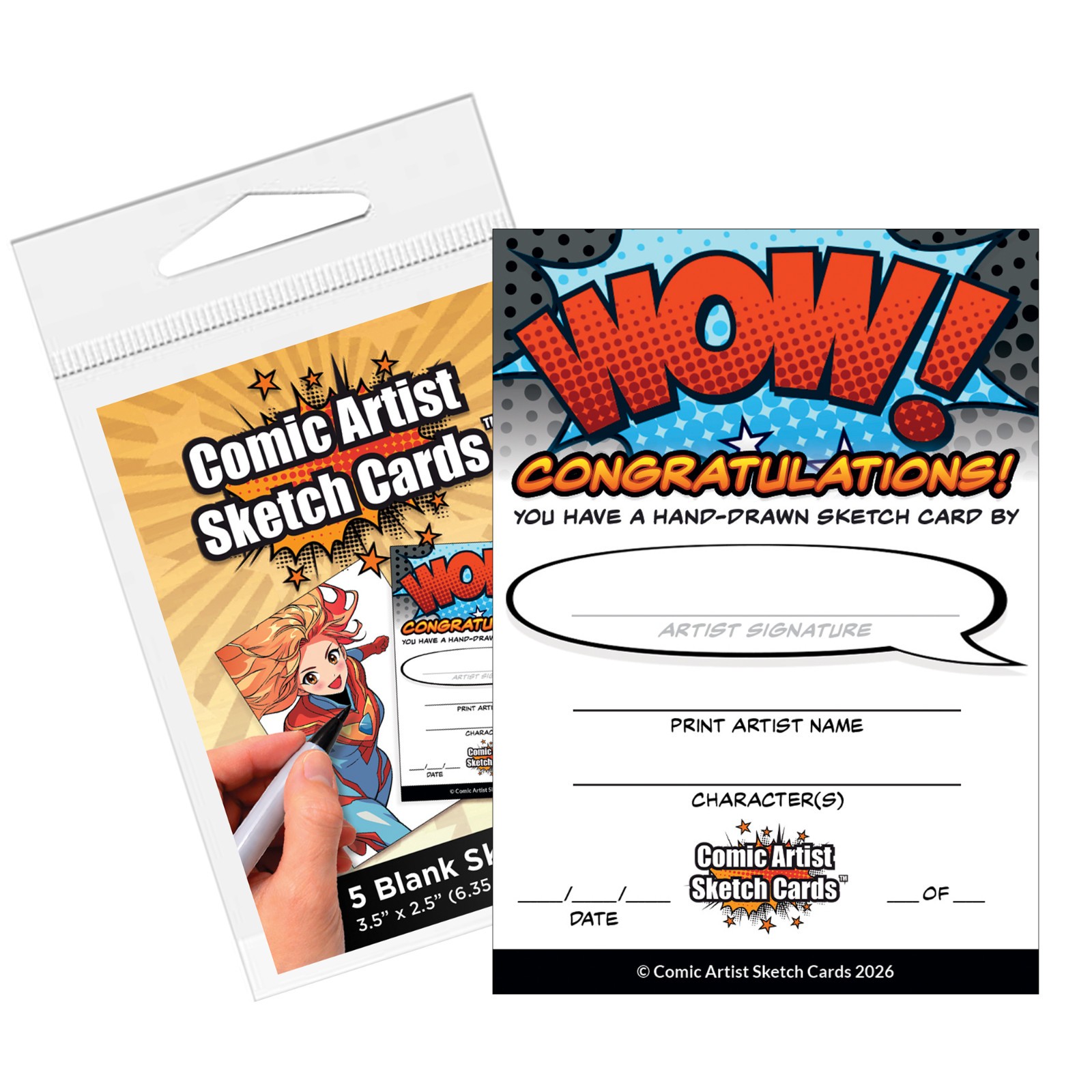 🎨 1 Pack - 18 PT Comic Artist Sketch Cards - Blank Trading/Sketch Cards Paper