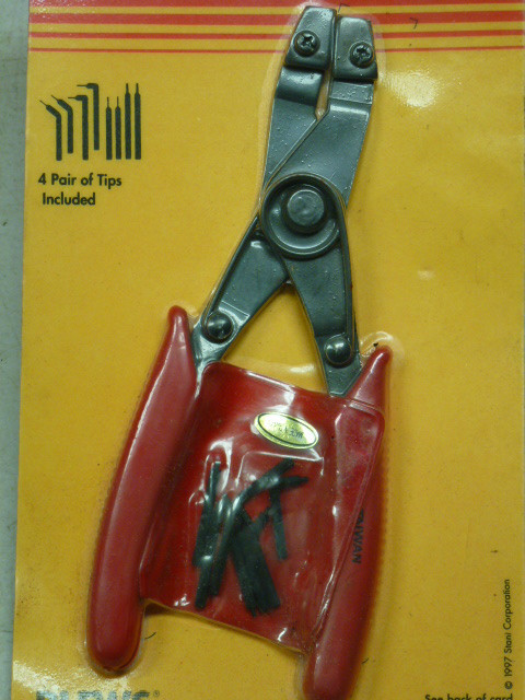 NOS! PLEWS EXTERNAL SNAP RING PLIERS w/ TIPS, No. 72-473
