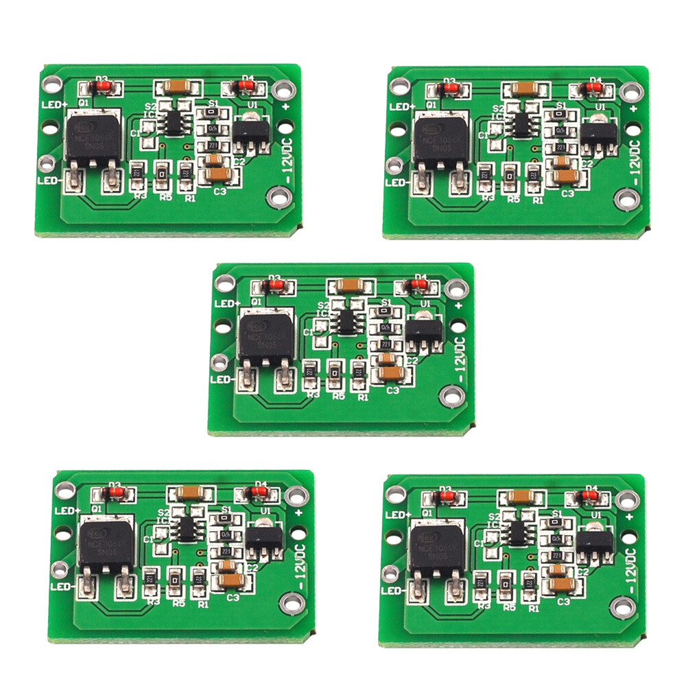 1/5/10PCS 12V Capacitive Touch Switch Sensor Push Button Jog Latch With Relay