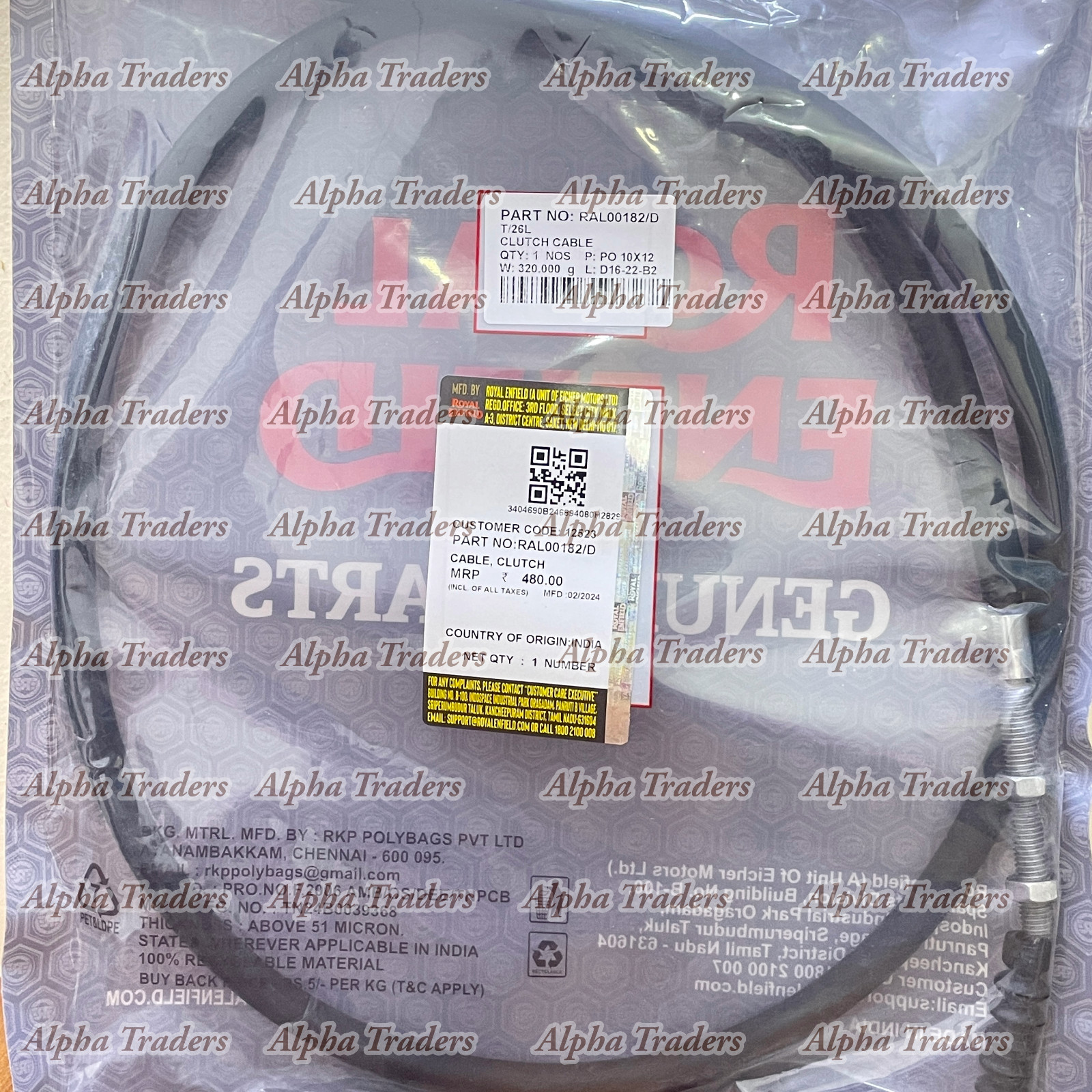Genuine Royal Enfield Cable Clutch Assembly RAL00182 New Himalayan 450