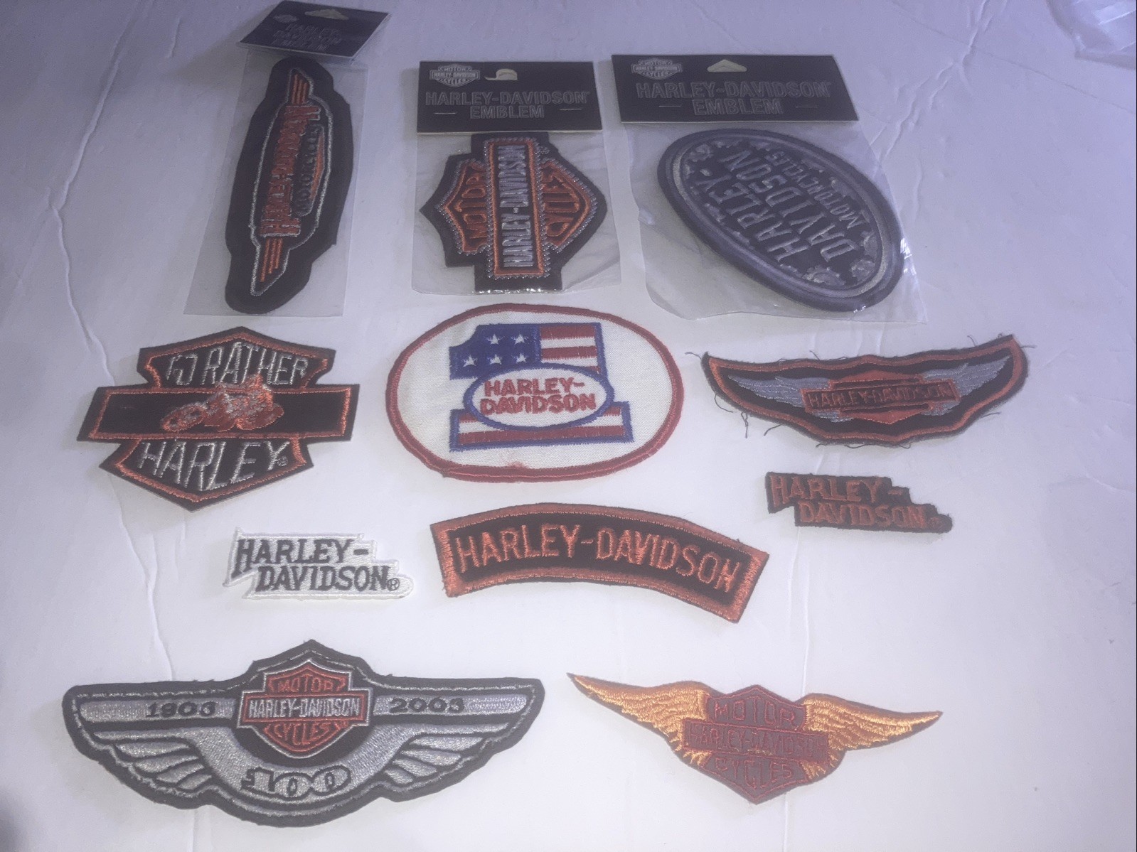 Harley-Davidson Vintage Embroidered Biker Patches Set Of 11