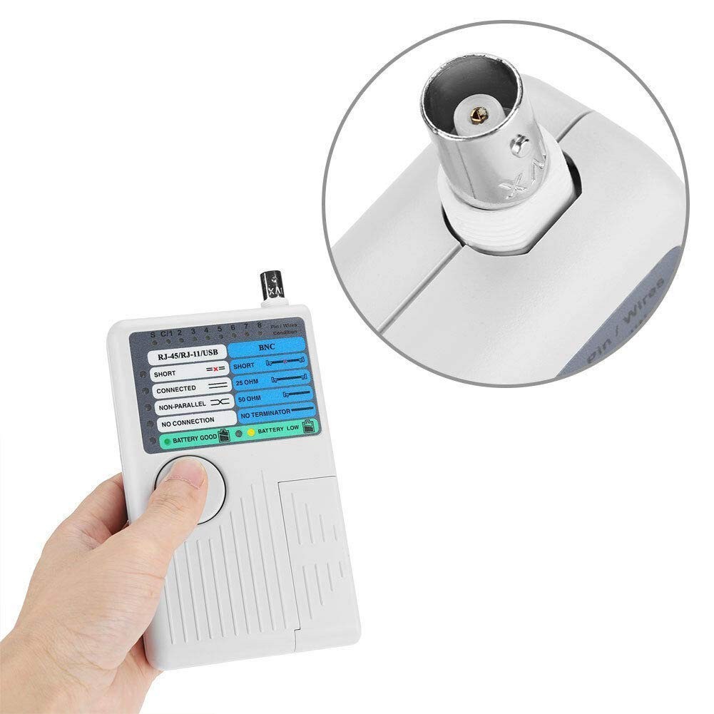 Compact NF-3468 Multi-Cable Tester for RJ45, RJ11, BNC - Remote Functionality