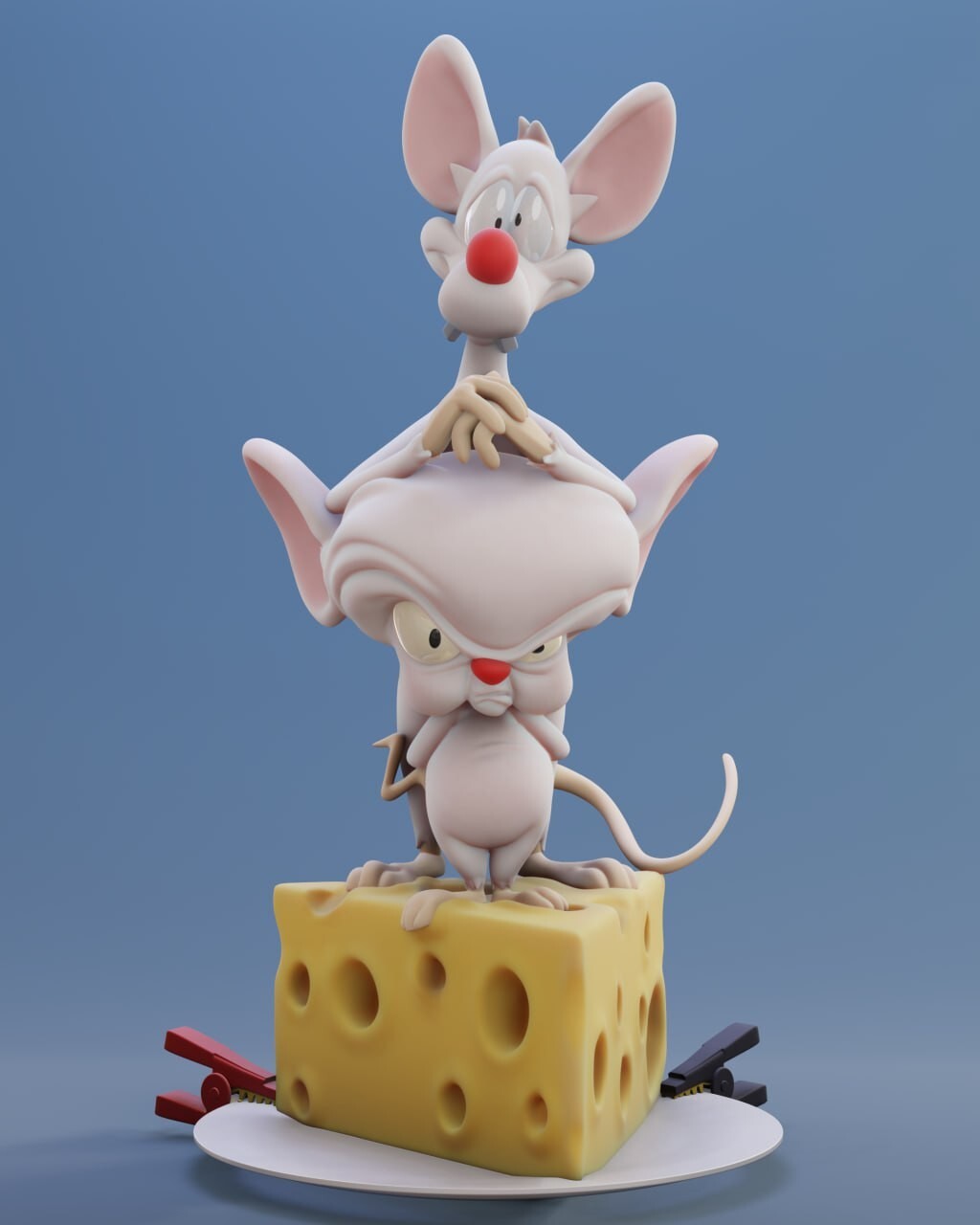 UNPAINTED Pinky & the Brain Animaniacs Looney Tunes Diorama 3d Printed Model Kit