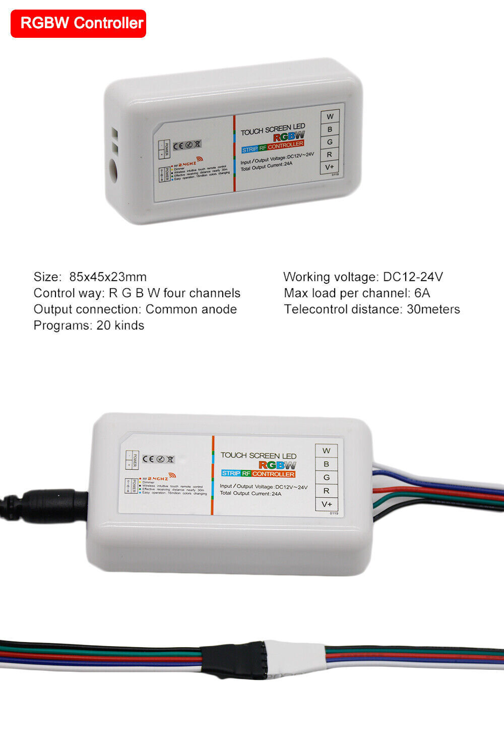 5-20M 5050 RGB RGBW RGBWW LED Strip Light Flexible Tape Controller Power Adapter