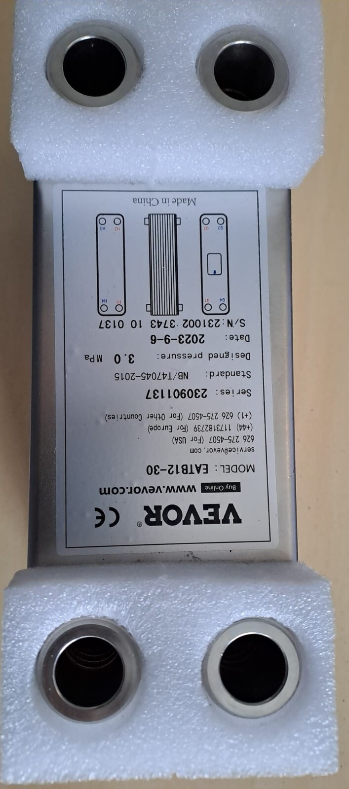 hot water to air heat exchanger stainless steel & Gas Manifold