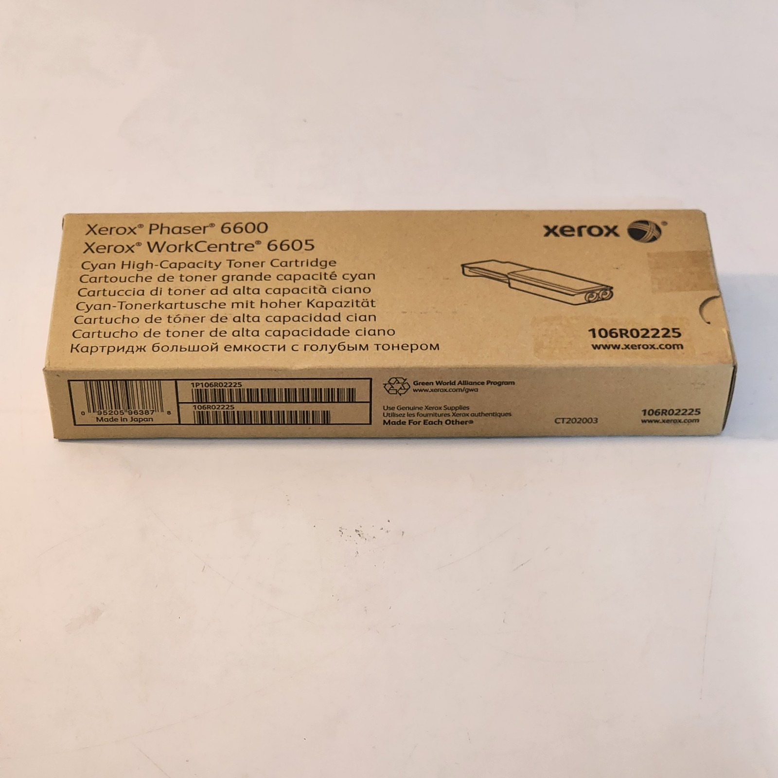 Xerox 106R02225 Cyan High Capacity Toner Cartridge Genuine Sealed Box Free Ship