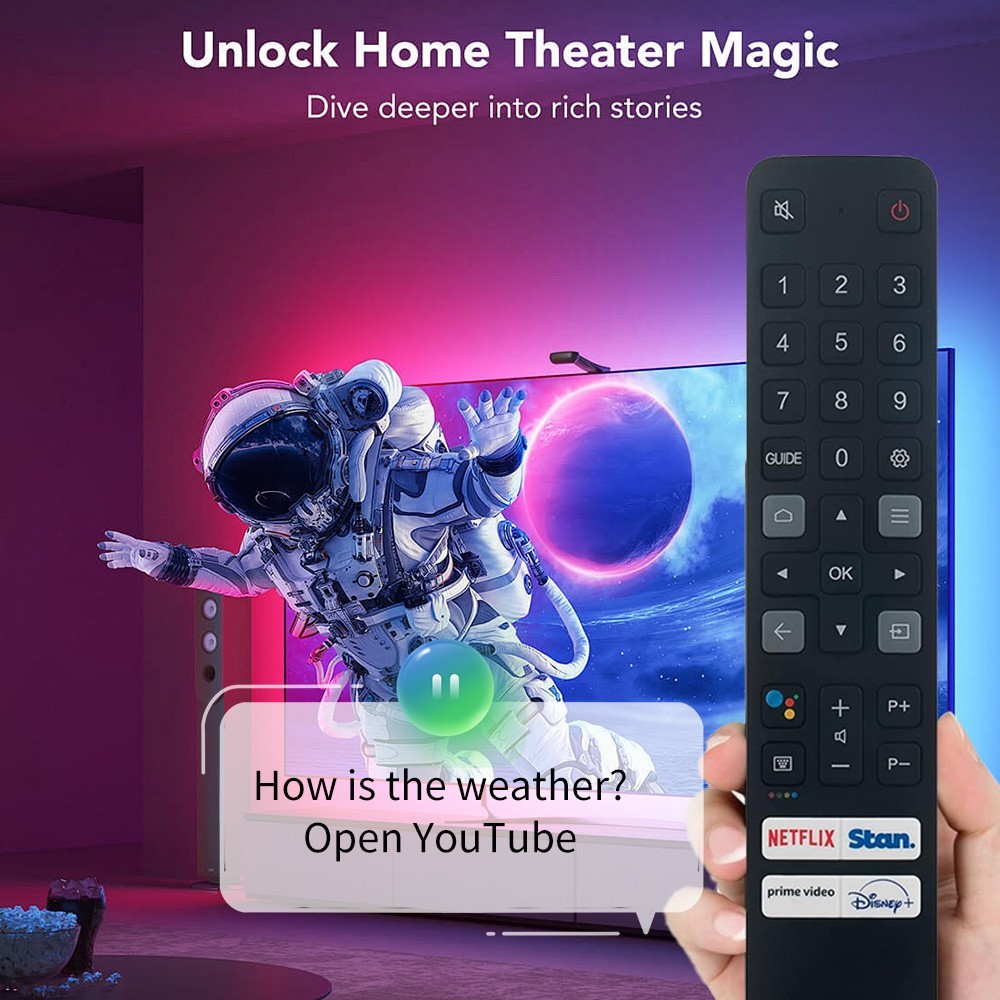 RC901V FAR1 Voice Remote for TCL androidtv Google Assistant forC727/ C725 Series