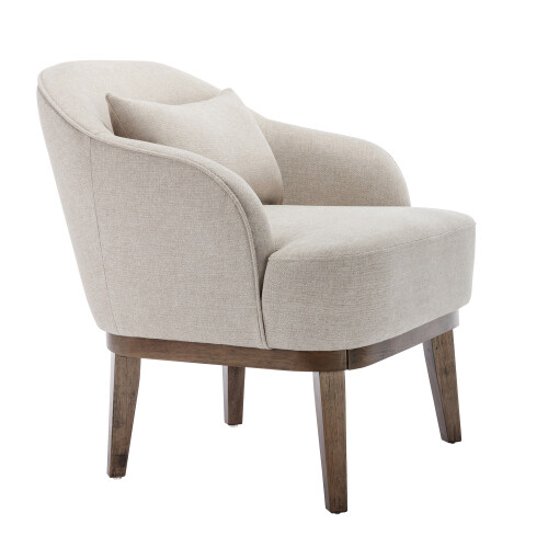 Modern Accent Chair Single Sofa Couch Upholstered Living Room Armchair w/ Pillow