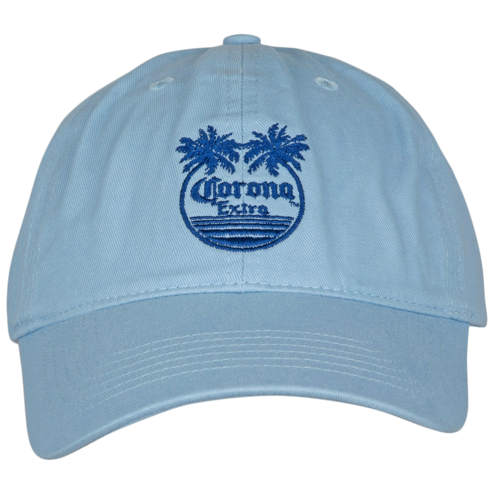 Corona Extra Palm Trees Logo Adjustable Dad Hat Blue