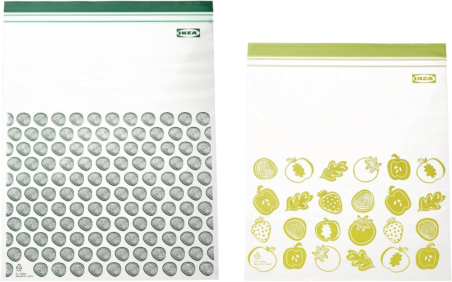 ISTAD Blue Plastic Freezer Bags - 15 Bags 6L (28.5 x 41 cm) and 15 Bags of 4.5 L