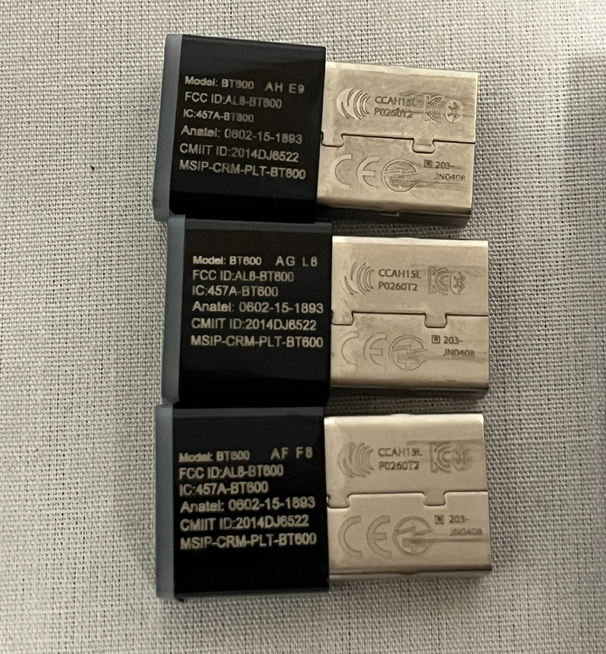 Plantronics BT600 Bluetooth USB Network Adapter ~ LOT OF 6