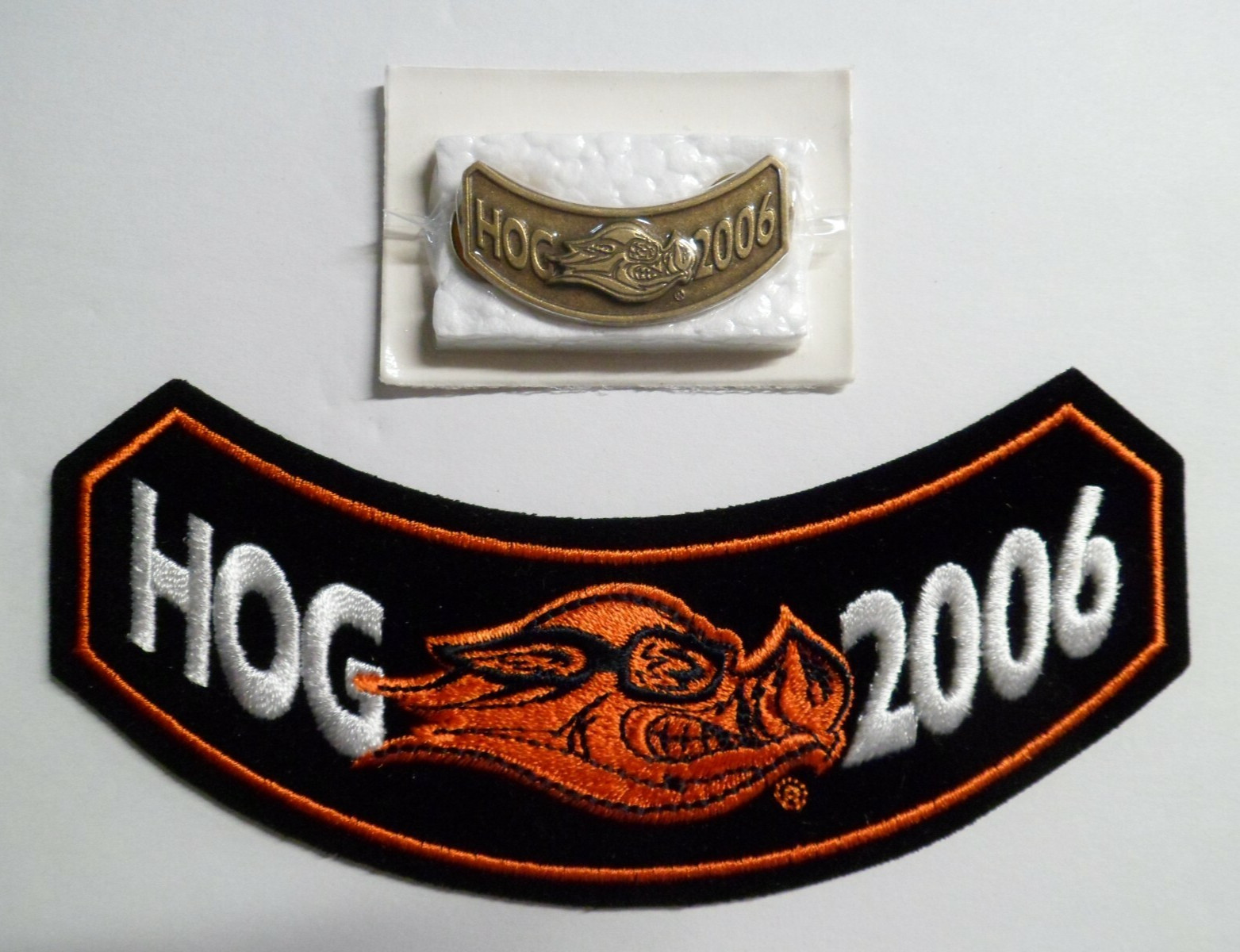 2006 HOG Rocker Patch and Vest Pin Harley Davidson Owners Group New