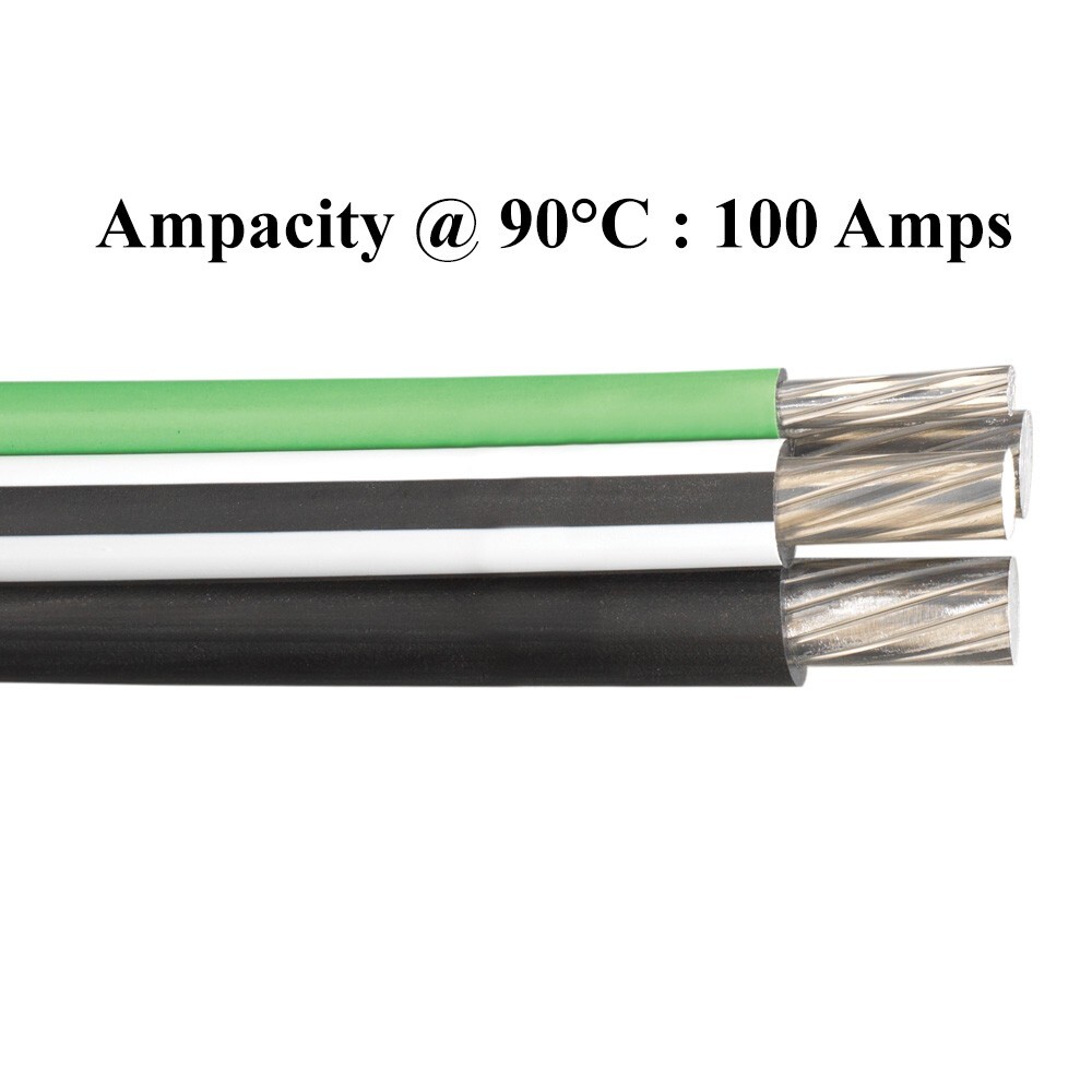250' 2-2-4-6 Aluminum MHF Mobile Home Feeder Direct Burial Cable 600V