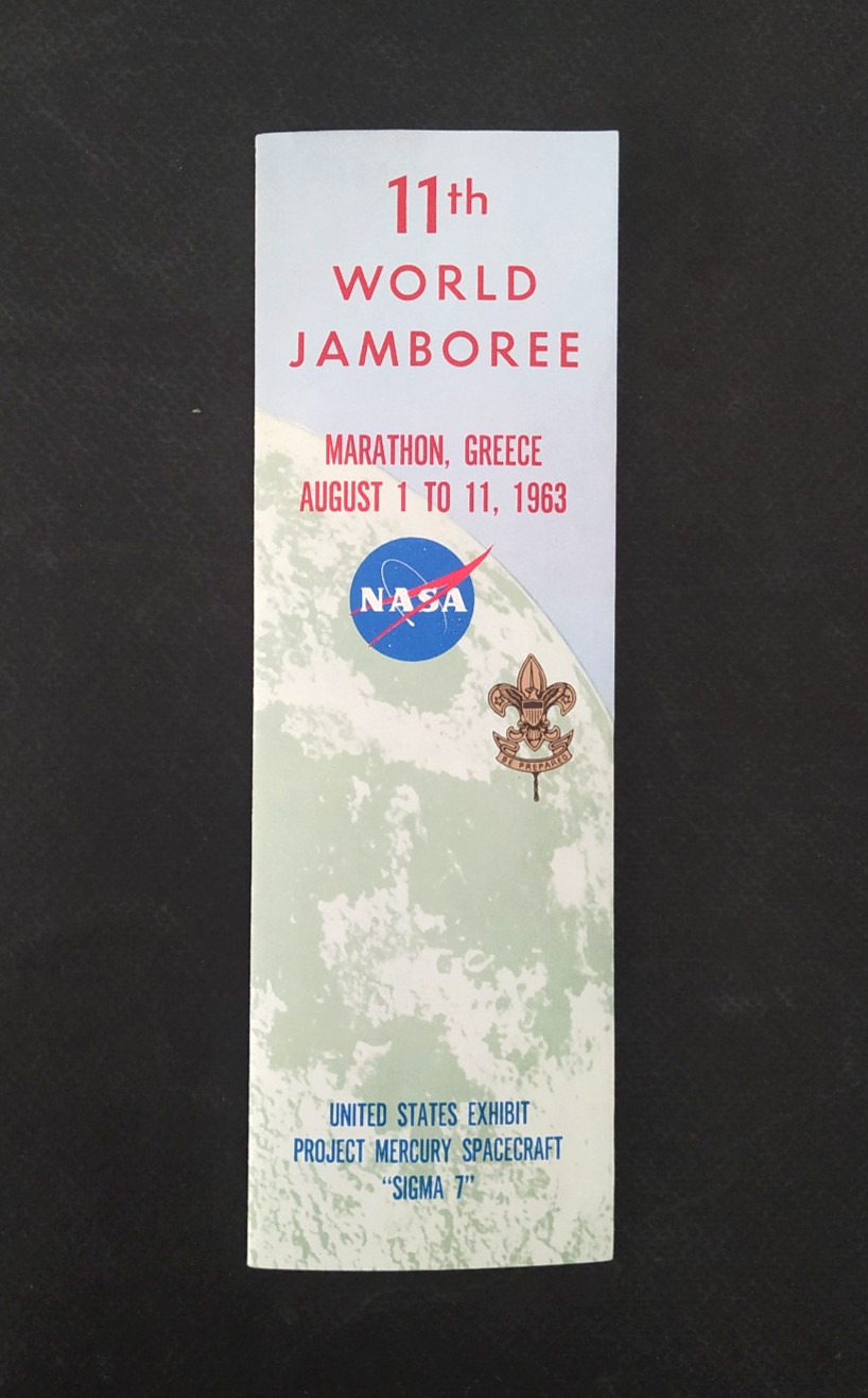 1963 NASA Project Mercury Sigma 7  11th World scout Jamboree Greece brochure