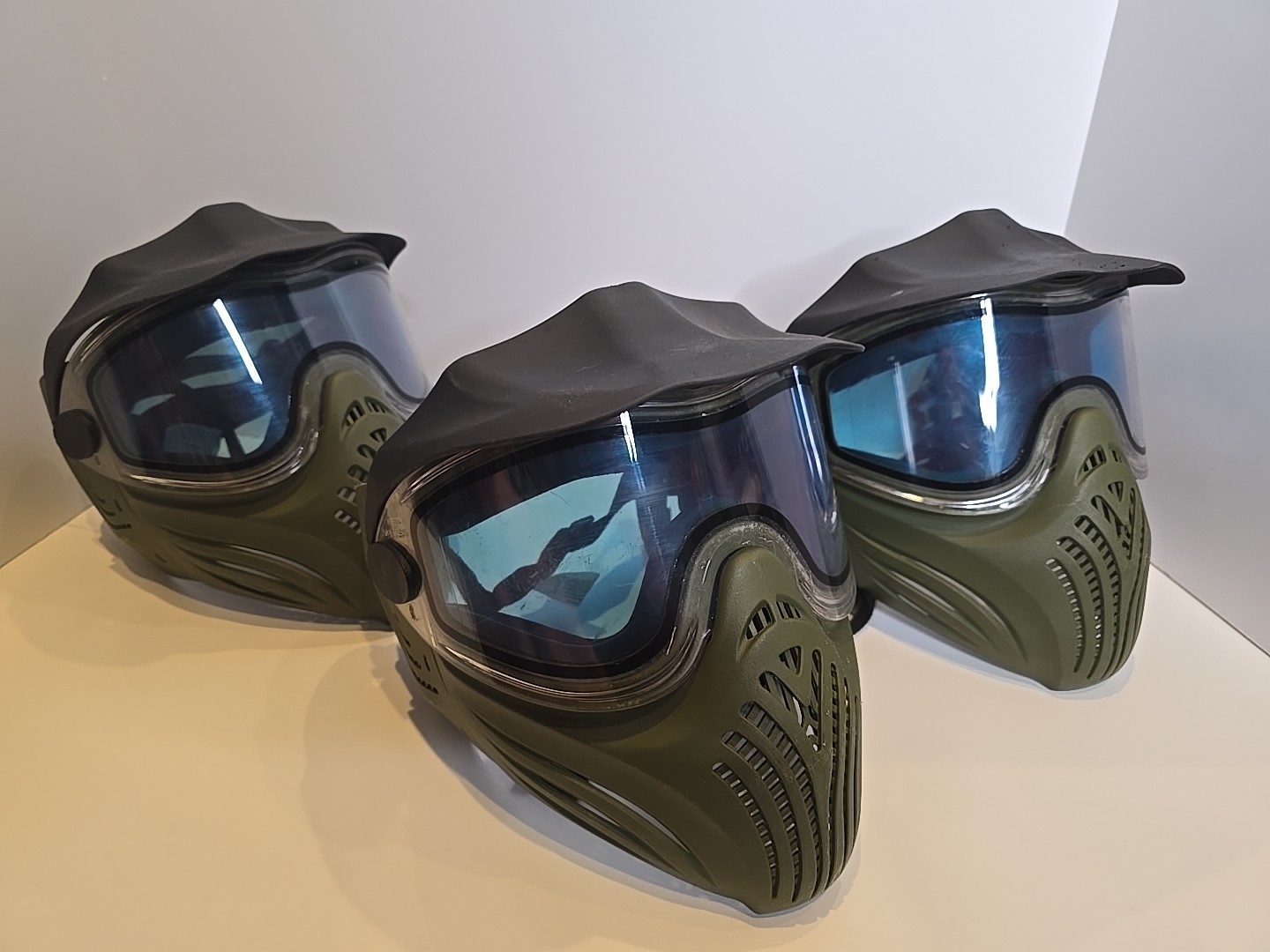 Empire Helix Paintball Mask Goggle with Thermal Anti-Fog Lens - Olive Set Of 3