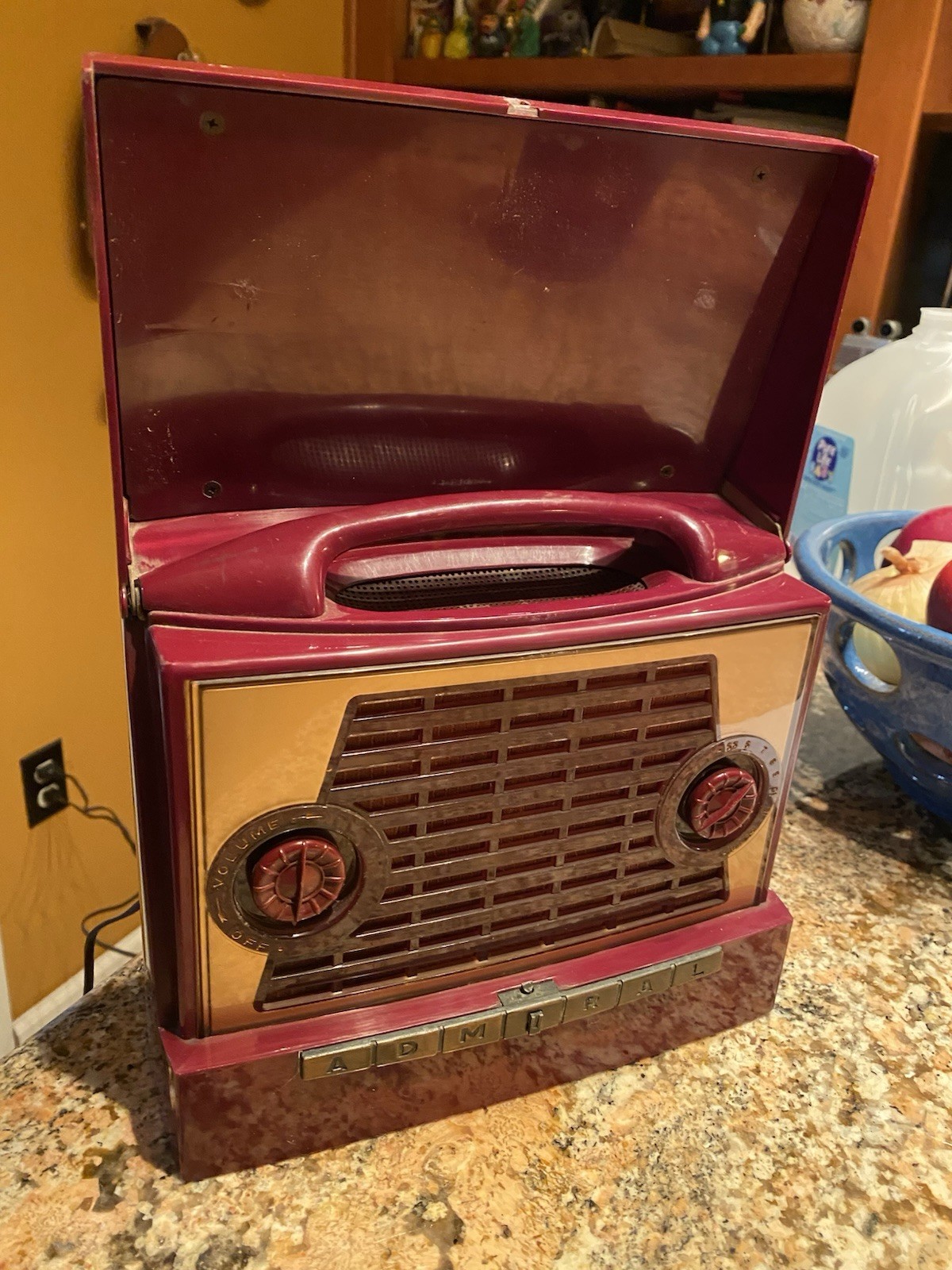 Admiral 5F11-N VINTAGE TUBE RADIO Mid-Century MCM WORKS!