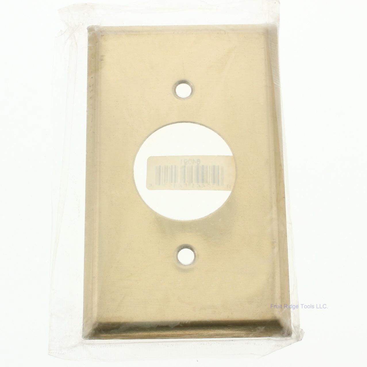 Eagle 84091 Brass 1-Gang Standard Single 1.406 Outlet Receptacle Wallplate Cover