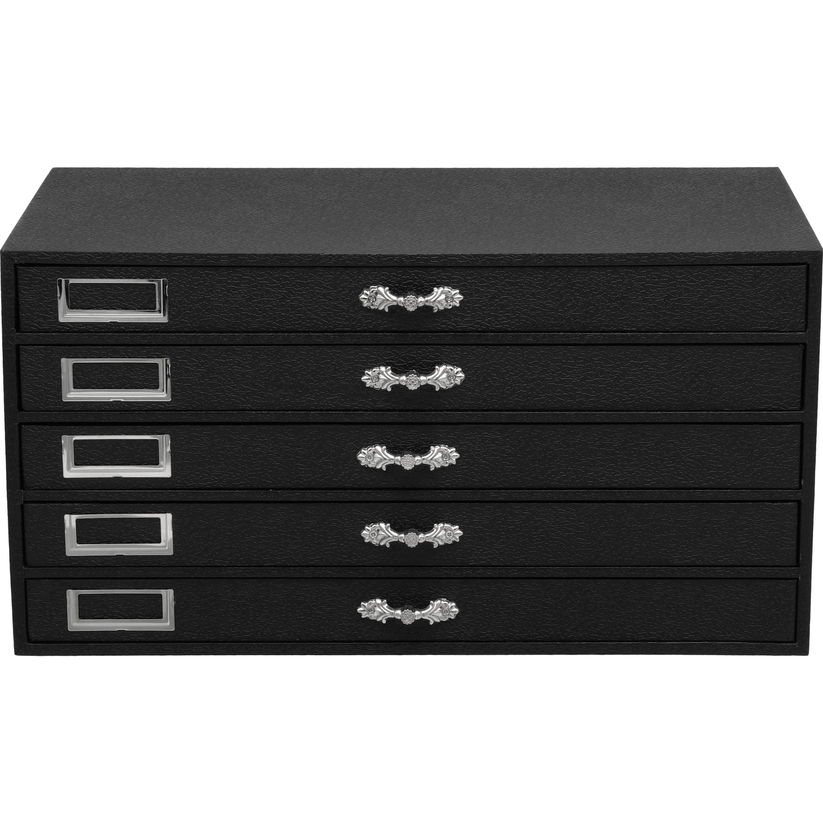 5 Drawer Jewelry Display Box Black New 2 Pcs