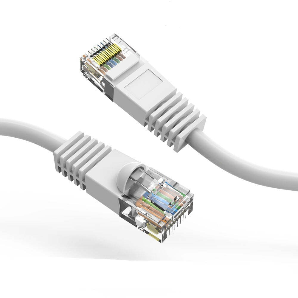 2Ft CAT5E UTP Ethernet Network Booted Cable White