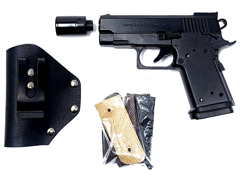Replica Gun Pistol Shape Jet Torch Lighter with Pouch Laser