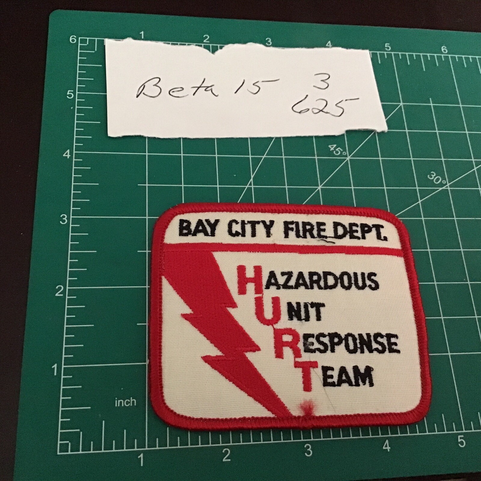 Vintage Obsolete Fire Department Patch Bay City