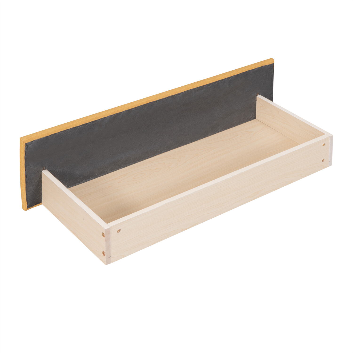 Twin Size Daybed w/ 2 Drawers Upholstered Bed Frame Sofa Bed with Storage Yellow