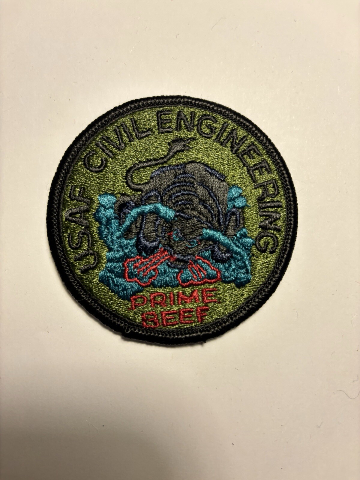U.S. Air Force Civil Engineering "Prime Beef” Patch Insignia
