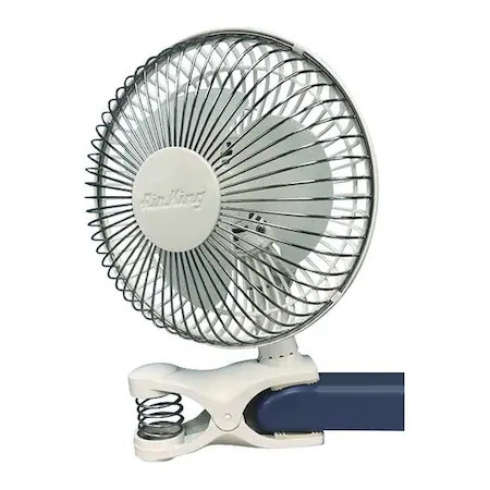 Air King 9145 6" Blade Dia Portable Clip Fan, Non-Oscillating, 2 Speeds,
