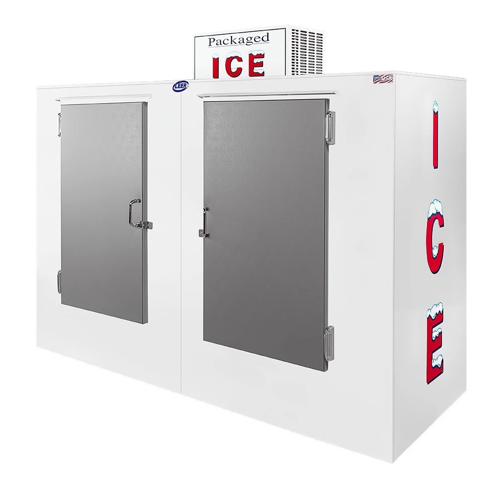 Leer L100UASP 94" Outdoor Ice Merchandiser 260 7 lb Bag Capacity