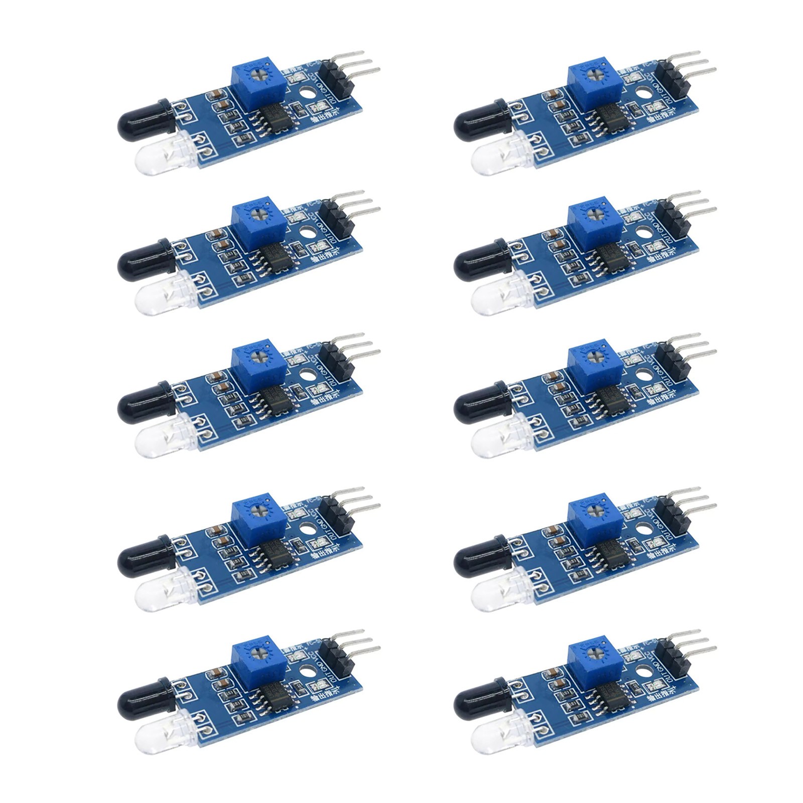 For Smart Car Robot 10pcs IR Infrared Obstacle Avoidance Sensor Module Part